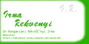 irma rekvenyi business card